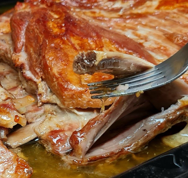 Roast veal served at Kašika Viljuška Nož in Sarajevo