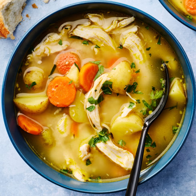 Traditional Bosnian chicken stew served at Kašika Viljuška Nož in Sarajevo