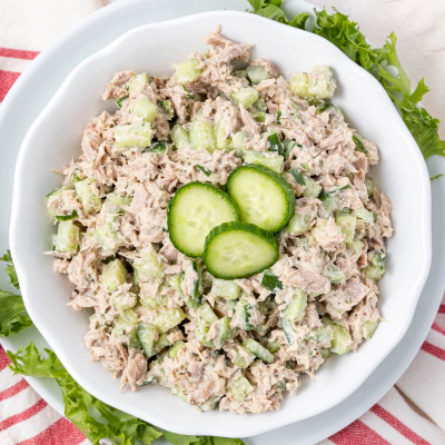 Delicates tuna salad served at Kašika Viljuška Nož in Sarajevo